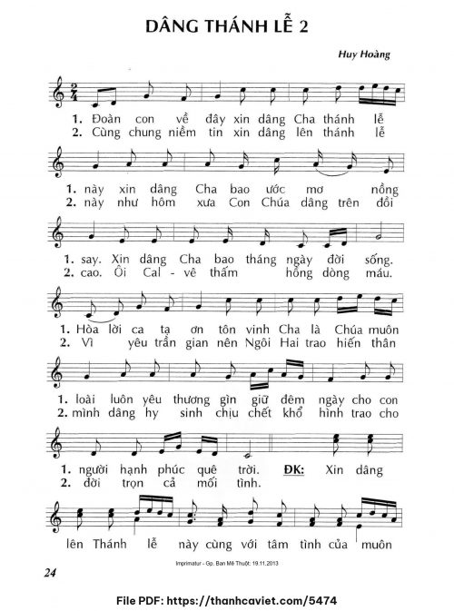 Dâng Thánh Lễ 2 - Lm. Huy Hoàng - trang 1
