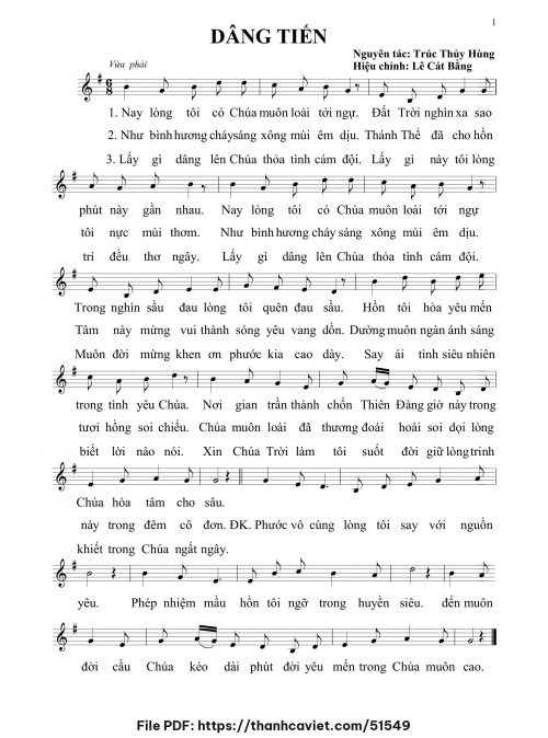 Dâng tiến - Lê Cát Bằng (Nguyên tác: Trúc Thủy Hùng) - trang 1