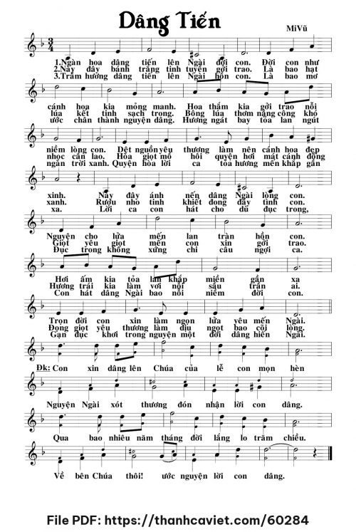 Dâng tiến - Mi Vũ - trang 1