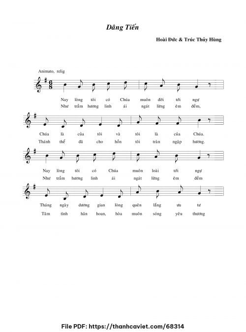 Dâng tiến - Lm. Hoài Đức - Trúc Thủy Hùng - trang 1