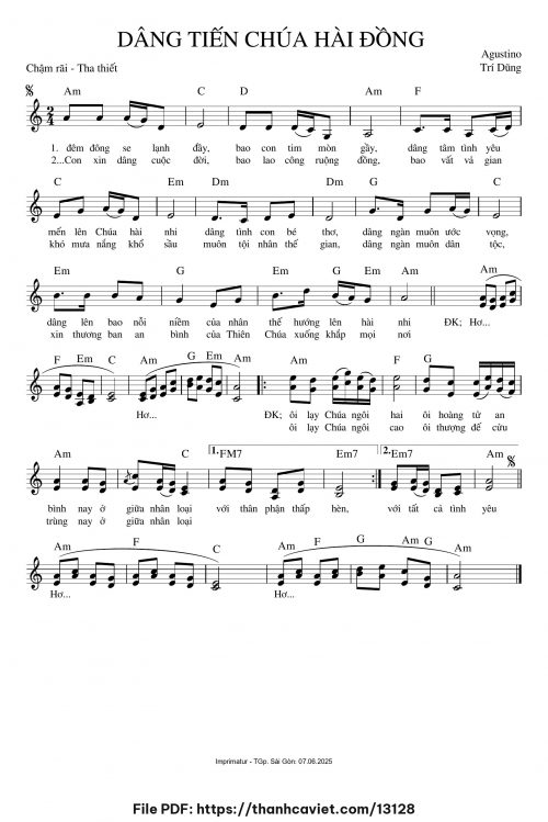 Dâng tiến Chúa Hài Đồng - Augustino Trí Dũng - trang 1