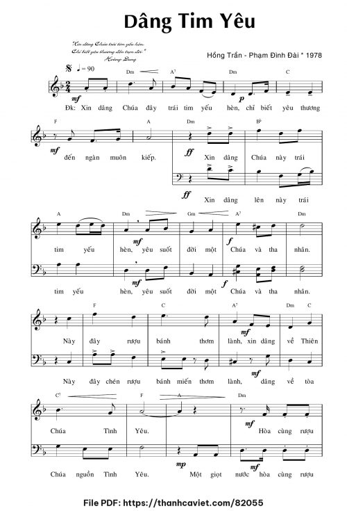 Dâng tim yêu - Hồng Trần Phạm Đình Đài - trang 1