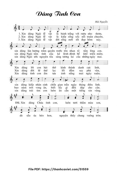 Dâng tình con - Hải Nguyễn - trang 1