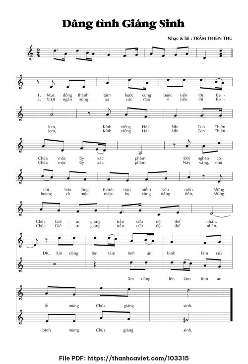 Dâng tình Giáng sinh - Trầm Thiên Thu - trang 1