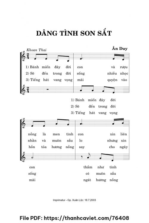 Dâng tình son sắt - Ân Duy - trang 1