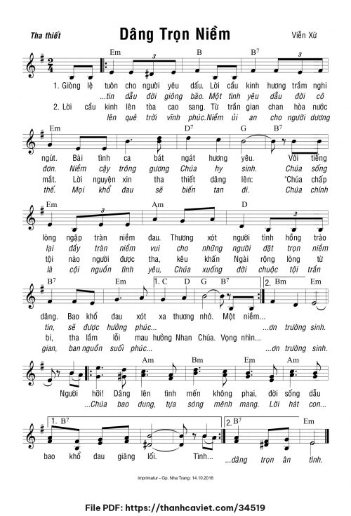 Dâng trọn niềm - Viễn Xứ - trang 1