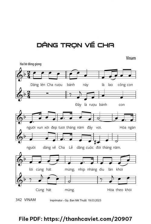 Dâng trọn về Cha - Vinam - trang 1