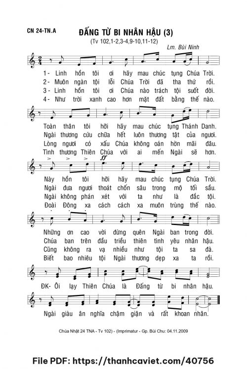 Đấng từ bi nhân hậu 3 - Lm. Bùi Ninh - trang 1