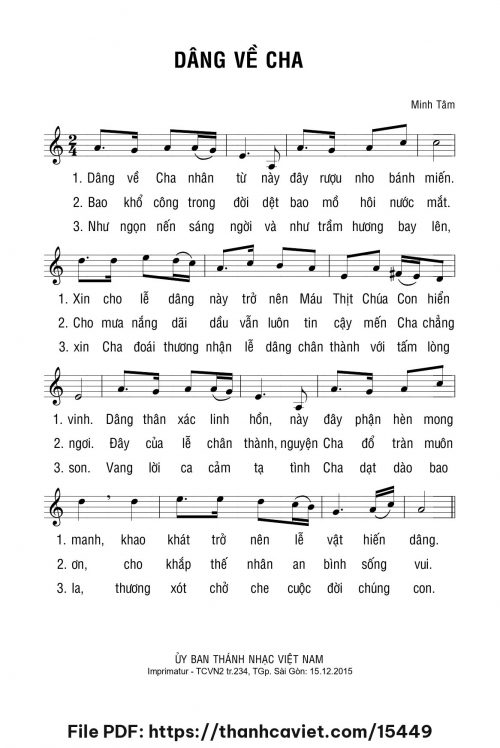 Dâng về Cha - Minh Tâm - trang 1