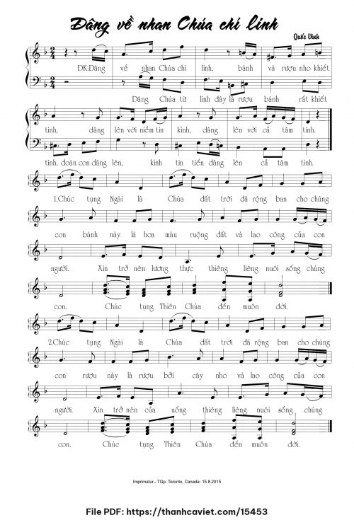 Dâng về Nhan Chúa chí linh - Quốc Vinh - trang 1