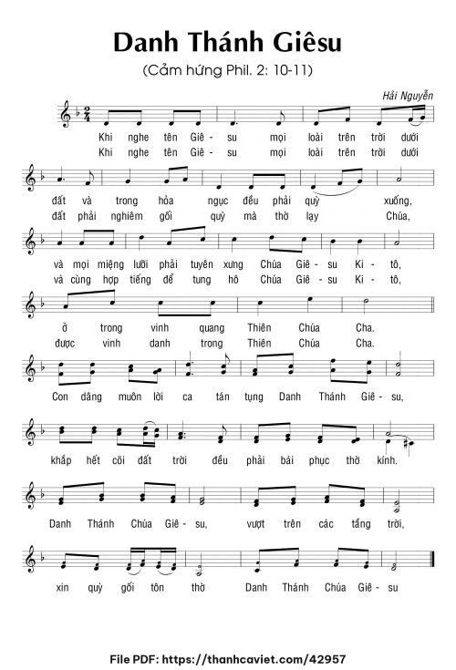 Danh Thánh Giêsu - Hải Nguyễn - trang 1