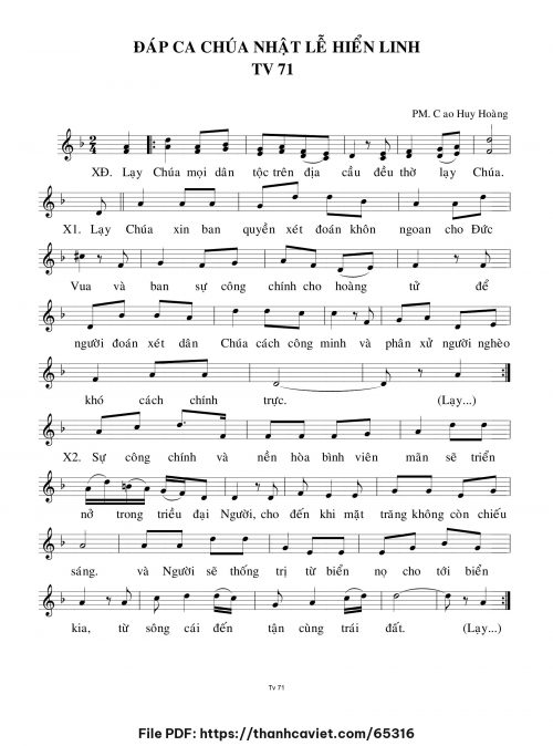 Đáp ca Chúa Nhật Lễ Hiển Linh - Cao Huy Hoàng - trang 1