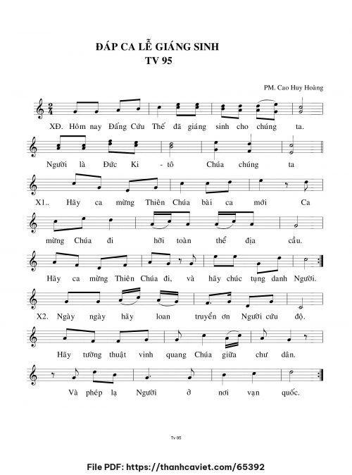 Đáp ca Lễ Giáng Sinh – Lễ Đêm - Cao Huy Hoàng - trang 1