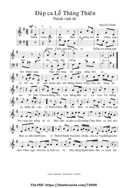 Đáp ca Lễ Thăng Thiên - Nguyễn Chánh - trang 1