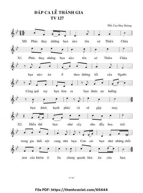 Đáp ca Lễ Thánh Gia - Cao Huy Hoàng - trang 1