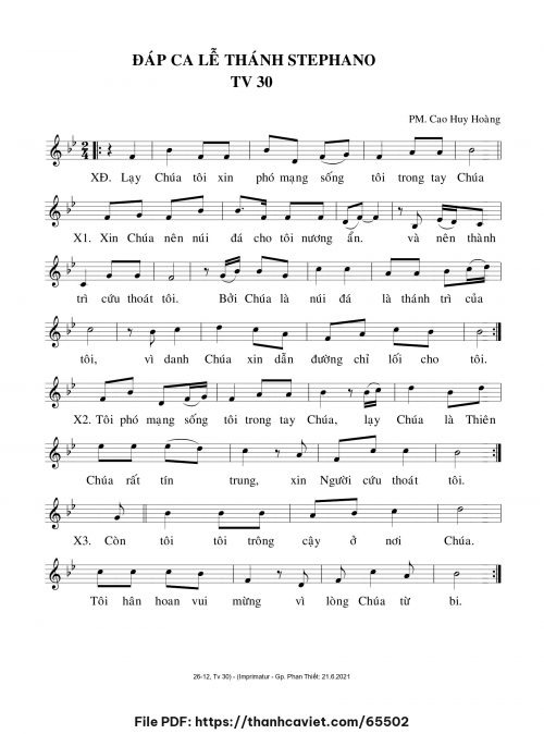 Đáp ca Lễ Thánh Stephano - Cao Huy Hoàng - trang 1