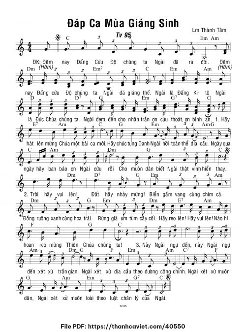Đáp ca mùa Giáng Sinh - Lm. Thành Tâm - trang 1