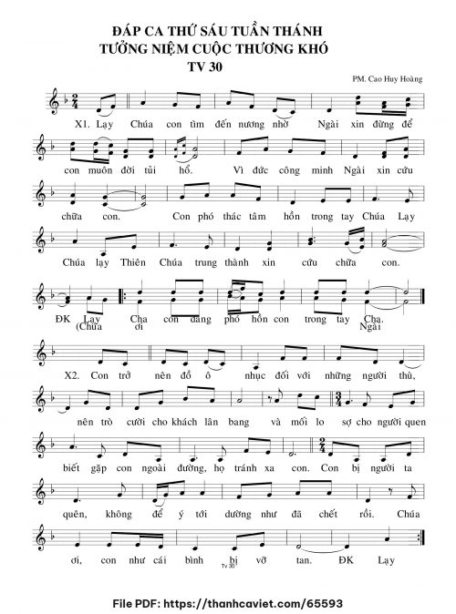 Đáp ca Thứ Sáu Tuần Thánh - Cao Huy Hoàng - trang 1
