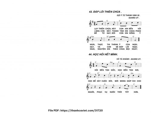 Đáp lời Thiên Chúa - Lm. Quang Uy - trang 1