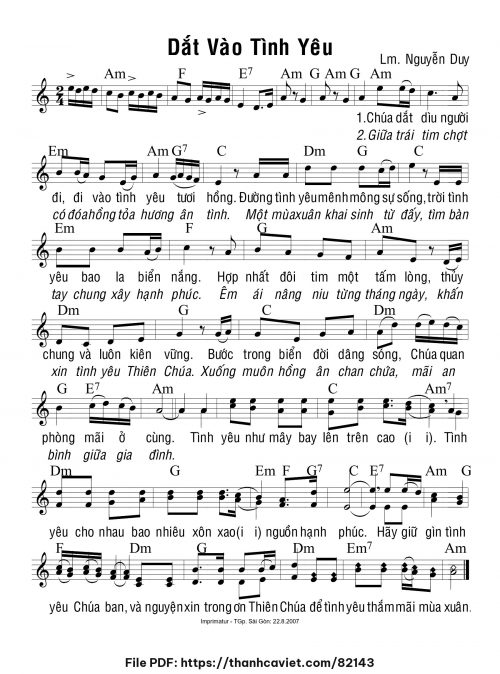 Dắt vào tình yêu - Lm. Nguyễn Duy - trang 1