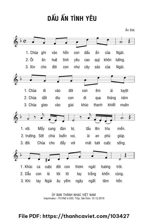 Dấu ấn tình yêu - Lm. Ân Đức - trang 1