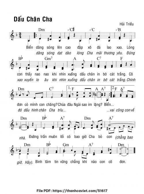 Dấu chân Cha - Hải Triều - trang 1