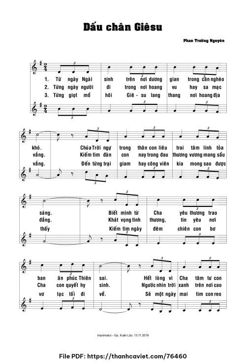 Dấu chân Giêsu - Phan Trường Nguyên - trang 1