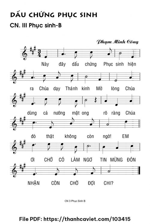 Dấu chứng Phục sinh - Lm. Phạm Minh Công - trang 1