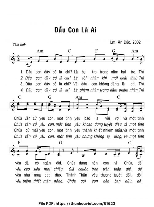 Dầu con là ai - Lm. Ân Đức - trang 1