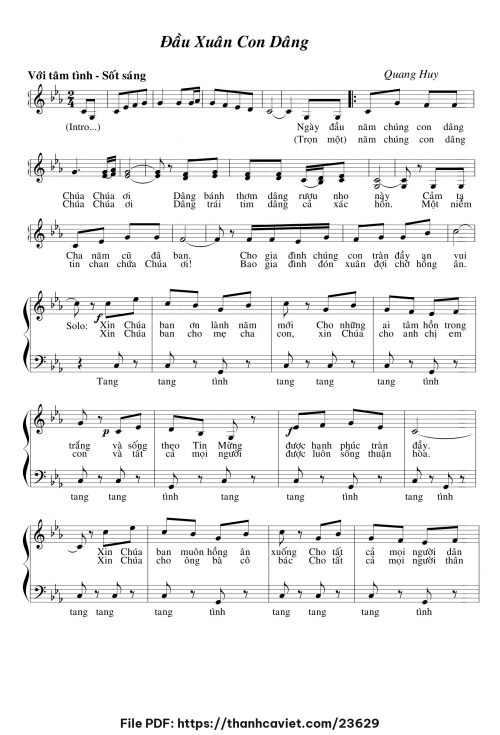 Đầu xuân con dâng - Nguyễn Quang Huy - trang 1