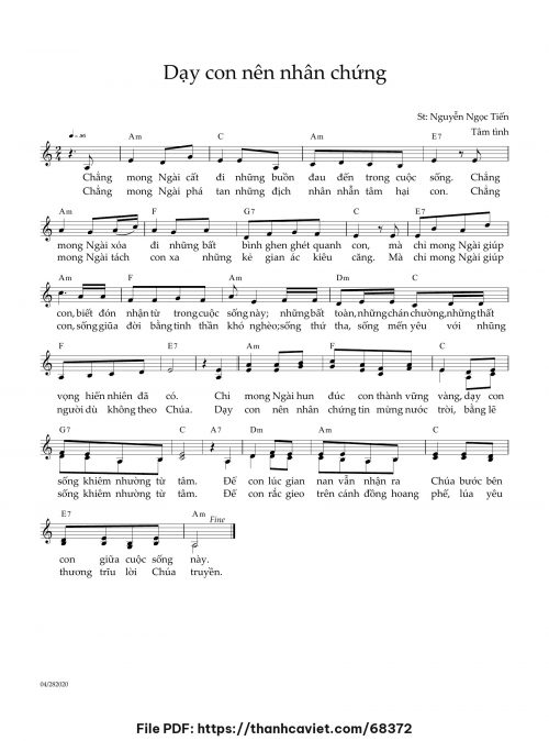 Dạy con nên nhân chứng - Nguyễn Ngọc Tiến - trang 1