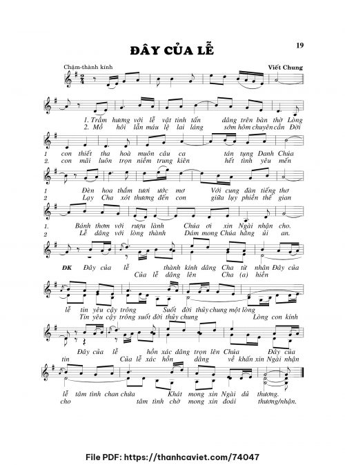 Đây của lễ - Viết Chung - trang 1