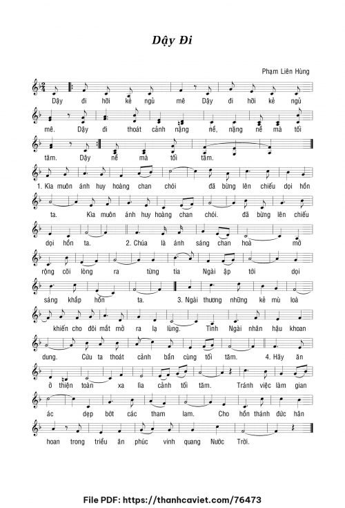 Dậy đi - Lm. Phạm Liên Hùng - trang 1