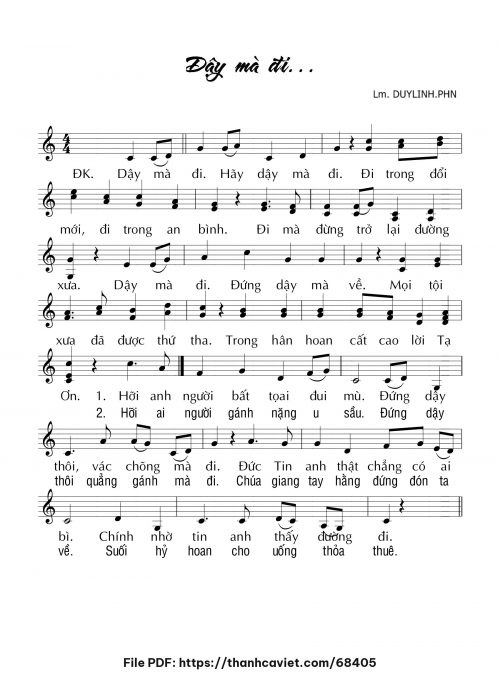 Dậy mà đi - Lm. DUYLINH.PHN - trang 1