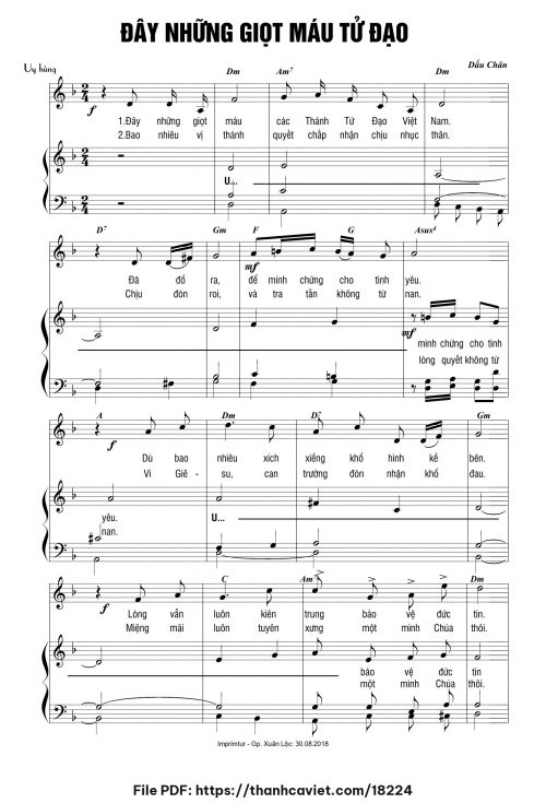 Đây những giọt máu Tử Đạo - Dấu Chân - trang 1