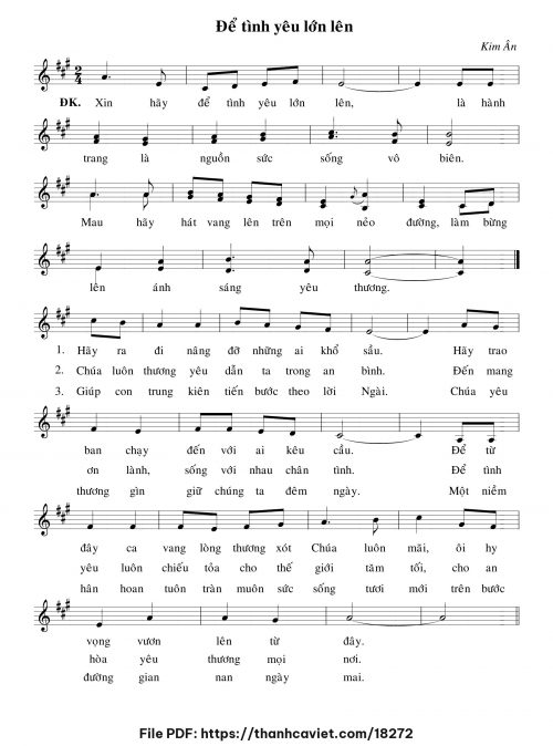 Để tình yêu lớn lên - Kim Ân - trang 1