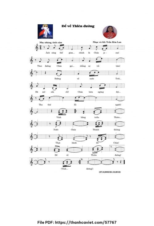 Để về Thiên đường - Trần Kim Lan - trang 1