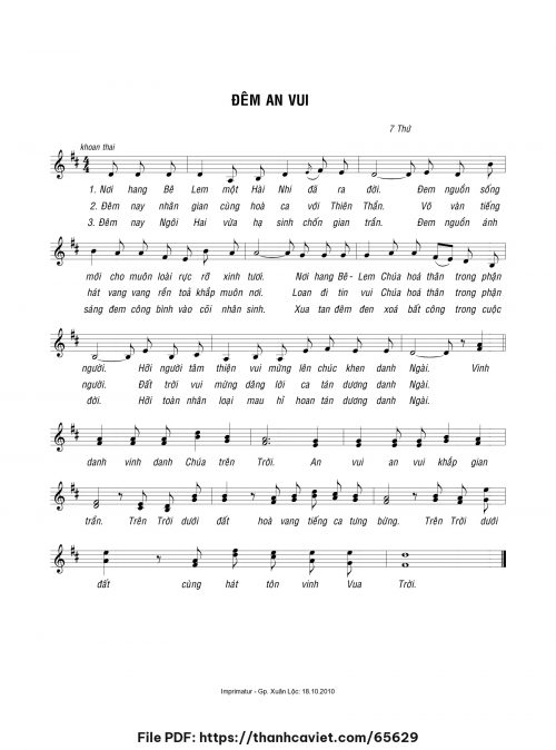 Đêm an vui - 7 Thứ - trang 1