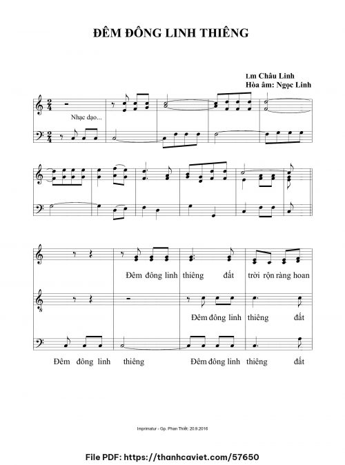 Đêm đông linh thiêng 2 - Lm. Châu Linh (Hòa âm: Ngọc Linh) - trang 1