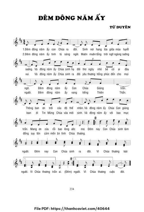 Đêm đông năm ấy - Lm. Từ Duyên - trang 1