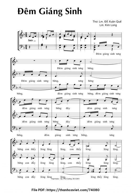 Đêm Giáng Sinh - Lm. Kim Long - trang 1