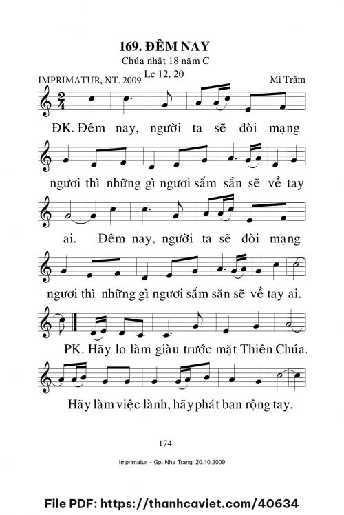 Đêm nay [CN18 TNC] – - Lm. Mi Trầm - trang 1