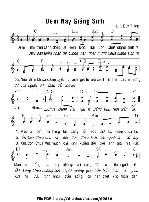 Đêm nay Giáng Sinh - Lm. Duy Thiên - trang 1
