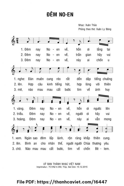 Đêm Noen - Lm. Xuân Thảo - ĐÔ. Xuân Ly Băng - trang 1