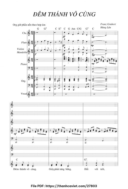 Đêm thánh vô cùng - Nhạc quốc tế - trang 1