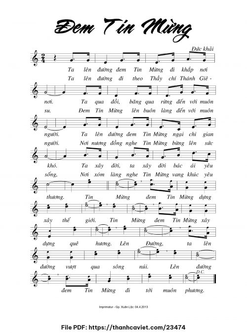 Đem Tin Mừng - Đức Khải - trang 1