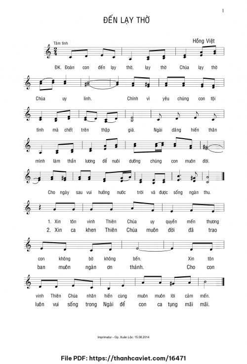 Đến lạy thờ - Hồng Việt - trang 1