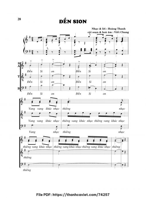 Đền Sion - Viết Chung - Hoàng Thanh - trang 1
