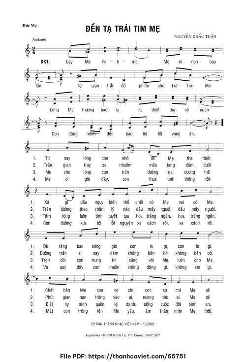 Đền tạ trái tim Mẹ - Nguyễn Khắc Tuần - trang 1