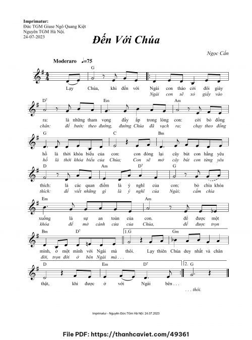 Đến với Chúa - Ngọc Cẩn - trang 1